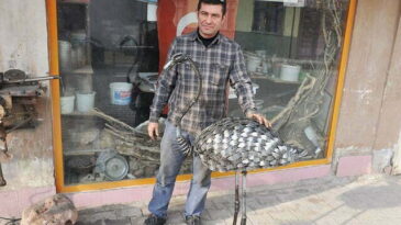 Çatal Kaşıktan  Flamingo Heykeli