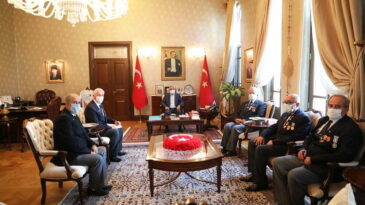 Vali Doğan Muharip Gaziler Derneğini Kabul etti.