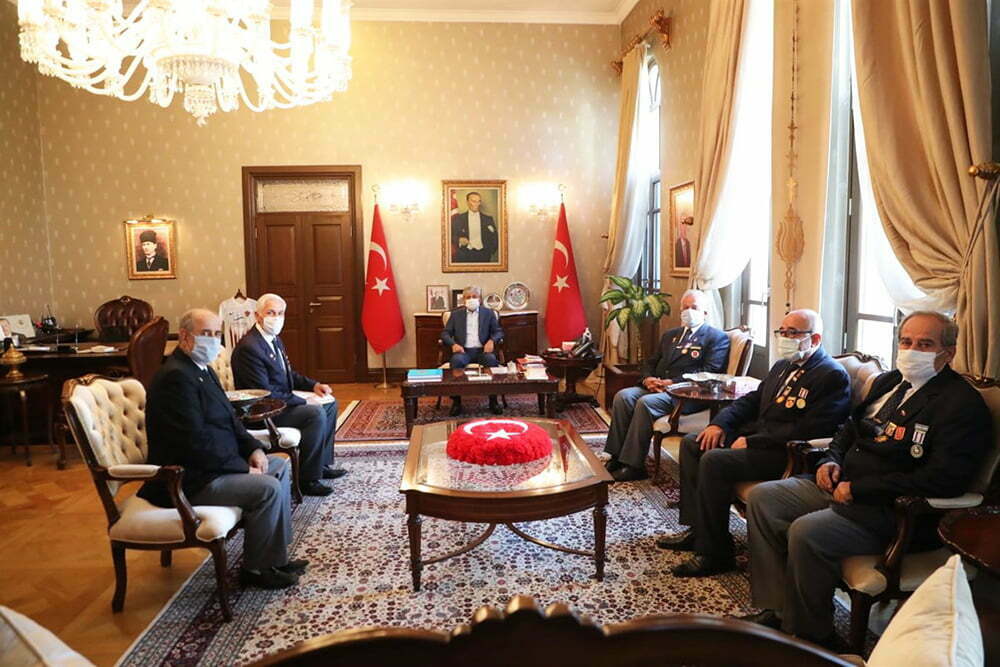 Vali Doğan Muharip Gaziler Derneğini Kabul etti.