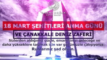 Vali Doğan’ın 18 Mart Çanakkale  Deniz Zaferi’nin 106. Yıl Dönümü ve  Şehitleri Anma Günü Mesajı