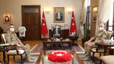 Tuğgeneral Okyar’dan, Vali Doğan’a Ziyaret