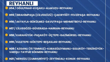 HBB REYHANLI VE KUMLU’DA 14 YENİ ULAŞIM HATTI AÇIYOR