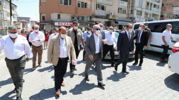 Hatay Valisi Doğan, Reyhanlı’da  koronavirüs denetimlerine katıldı