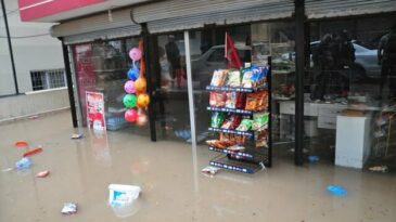 Reyhanlı’da Şiddetli Yağış Ev ve İş Yerlerini Sular Altında Bıraktı