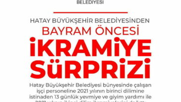 HBB’DEN İŞÇİ PERSONELE  BAYRAM İKRAMİYESİ