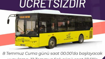 HBB’DEN BAYRAMDA ÜCRETSİZ ULAŞIM HİZMETİ