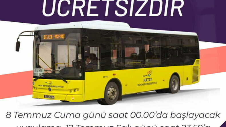 HBB’DEN BAYRAMDA ÜCRETSİZ ULAŞIM HİZMETİ