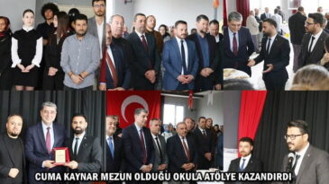 CUMA KAYNAR MEZUN OLDUĞU OKULA ATÖLYE KAZANDIRDI