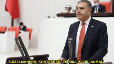 GÜZELMANSUR: KONTEYNERLER KIŞA HAZIRLANMALI