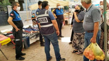 Reyhanlı’da Semt Pazarlarında Covid19 denetimleri