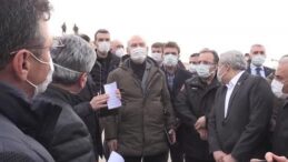 İçişleri Bakanı Süleyman Soylu İdlib’de yapımı süren briket evleri inceledi