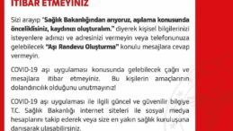 Sağlık Bakanlığı’ndan “İnanmayın” Uyarısı