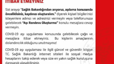 Sağlık Bakanlığı’ndan “İnanmayın” Uyarısı