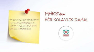 MHRS’den bir kolaylık daha!