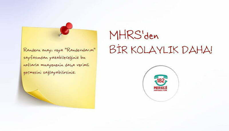 MHRS’den bir kolaylık daha!