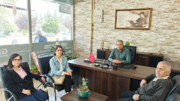 BAŞKAN ATEŞ’DEN GAZETEMİZE HAYIRLI OLSUN ZİYARETİ