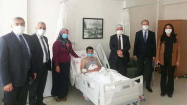 VEKİLLERDEN HATAY’LI  YARALI ASKERE ZİYARET