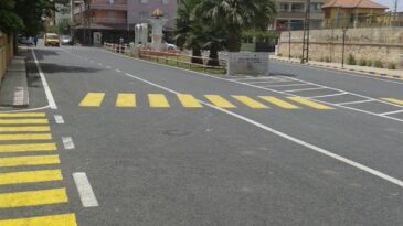 ASFALTLANAN YOLLARDA YOL ÇİZGİ ÇALIŞMASI YAPILDI