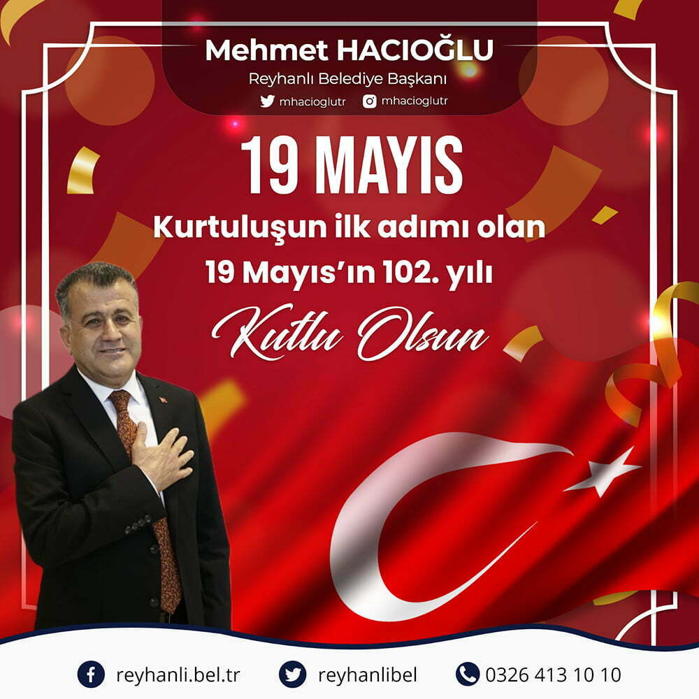 Başkan Hacıoğlu’nun 19 Mayıs Atatürk’ü anma, Gençlik ve Spor Bayramı Kutlama Mesajı
