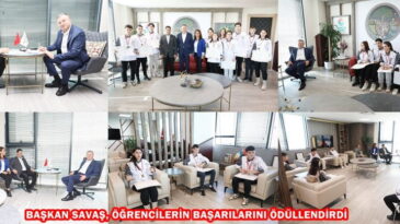 BAŞKAN SAVAŞ, ÖĞRENCİLERİN BAŞARILARINI ÖDÜLLENDİRDİ