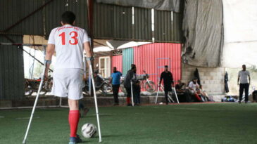 Afrin’de Dünya Engelliler Günü’nde ampute futbol maçı