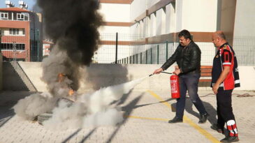 HBB PERSONELİNE TATBİKATLI YANGIN EĞİTİMİ