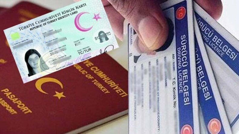 KİMLİK, PASAPORT VE SÜRÜCÜ BELGELERİNİN ÜCRETLERİ BELLİ OLDU
