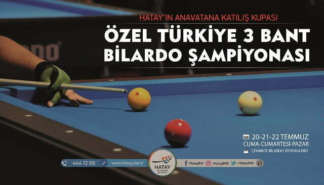 HATAY 3 BANT BİLARDO TURNUVASINA HAZIRLANIYOR