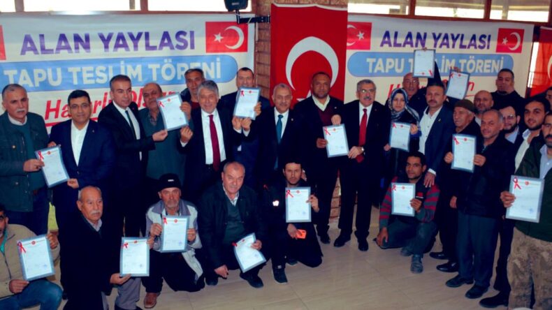 50 YILLIK SORUN ÇÖZÜLDÜ<br>4414 HAK SAHİBİ TAPULARINA KAVUŞTULAR