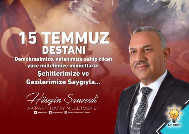 MİLLETVEKİLİ ŞANVERDİ’DEN 15 TEMMUZ MESAJI