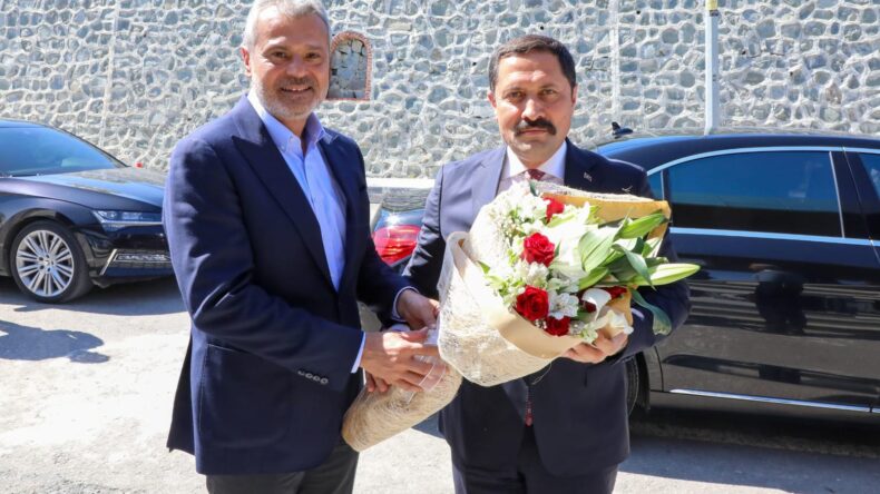 HBB BAŞKANI MEHMET ÖNTÜRK, HATAY VALİSİ MUSTAFA MASATLI’YI AĞIRLADI