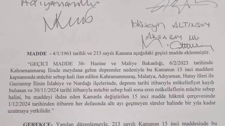 Mücbir Sebep Hali Uzatıldı