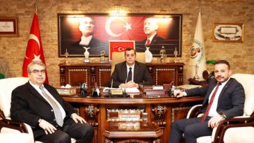 BAŞKAN YUMUŞAK İL MÜDÜRÜ SÖNMEZ’İ AĞIRLADI
