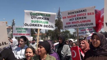 REYHANLI’DA “GAZZE’YE DESTEK İSRAİL’E LANET”