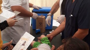 Bayramlaşmadan Dönen  17 Bin 341 Suriyeli Çocuğa Aşı Yapıldı