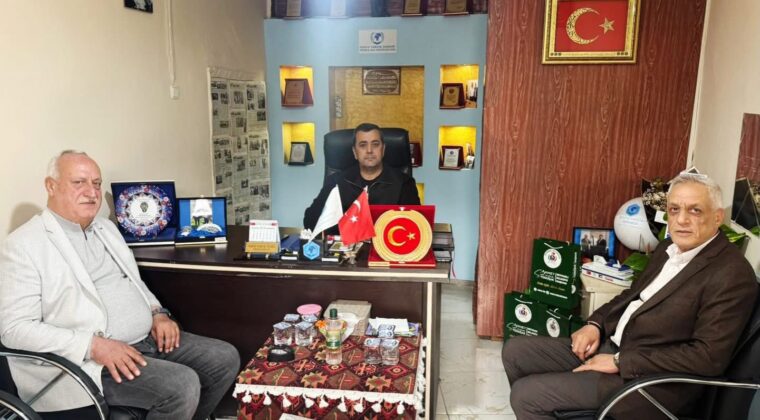 BAŞKAN AHMET SALMAN YUMUŞAK’TAN DÜNYA YARDIM DERNEĞİ BAŞKANI TEMEL’E ZİYARET