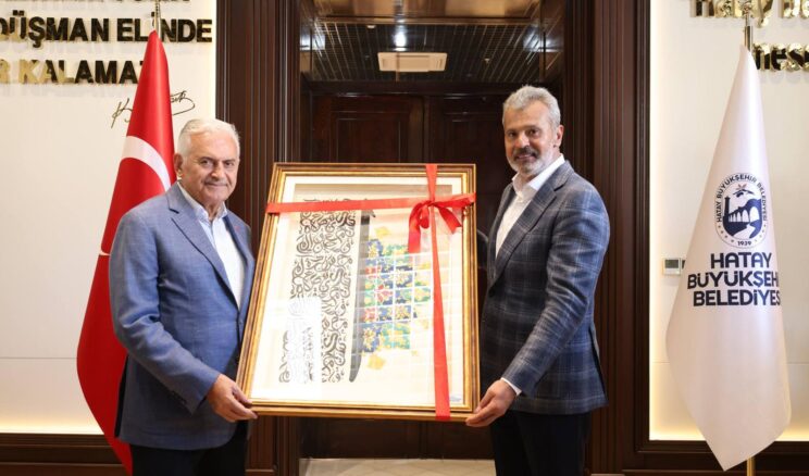 BİNALİ YILDIRIM’DAN BAŞKAN ÖNTÜRK’E ZİYARET