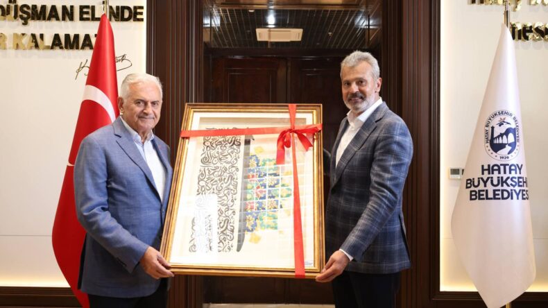 BİNALİ YILDIRIM’DAN BAŞKAN ÖNTÜRK’E ZİYARET