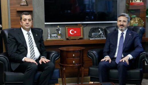 BAŞKAN AHMET SALMAN YUMUŞAK’TAN BAKAN YARDIMCISI AYDIN’A ZİYARET