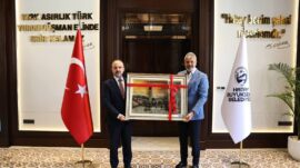 BAŞKAN ÖNTÜRK,İÇİŞLERİ BAKAN YARDIMCISI TURAN’I AĞIRLADI
