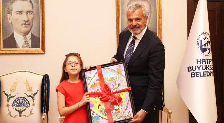 MİNİK RESSAM ASYA’NIN SÜPER KAHRAMANI: BAŞKAN ÖNTÜRK