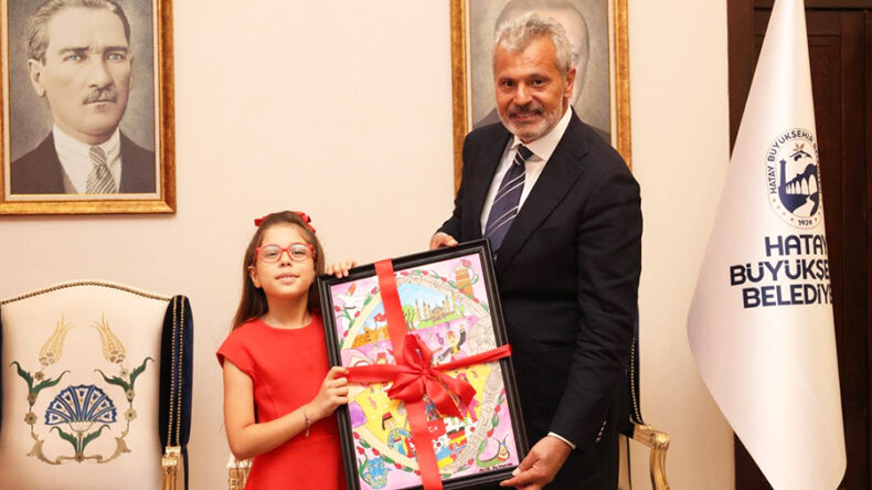 MİNİK RESSAM ASYA’NIN SÜPER KAHRAMANI: BAŞKAN ÖNTÜRK