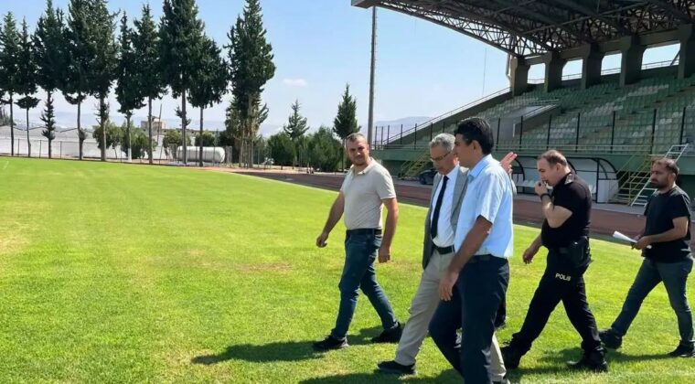 Reyhanlı Tayfur Sökmen Stadyumu’nda inceleme