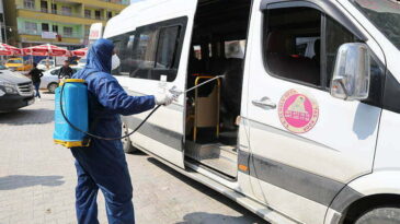 BÜYÜKŞEHİR DEZENFEKSİYON ÇALIŞMALARINDA HIZ KESMİYOR