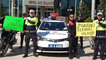 Reyhanlı Polisinden  Lütfen ‘Evde kalın’ çağrısı