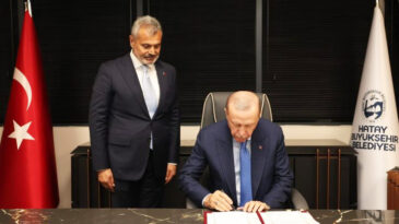 CUMHURBAŞKANI ERDOĞAN’DAN BELEDİYE BAŞKANI ÖNTÜRK’E ZİYARET