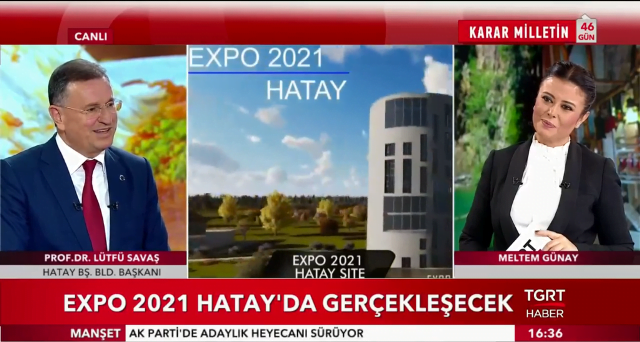 BAŞKAN SAVAŞ TGRT HABER’E HATAY’IN DEV PROJELERİNİ ANLATTI
