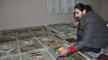 Osmanlı Padişahlarının mozaik tablosunu yaptı