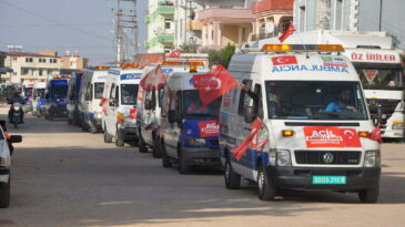 Avrasya Vakfı, Suriye’ye 24 ambulans gönderdi