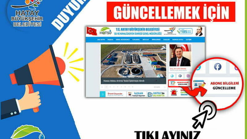 “ABONE BİLGİLERİNİ GÜNCELLEME” ALANI AKTİFLEŞTİRİLDİ